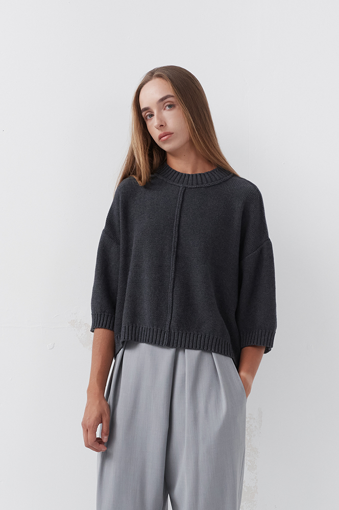 Футболка бавовна вугільна в'язана (ФТ 06/1)